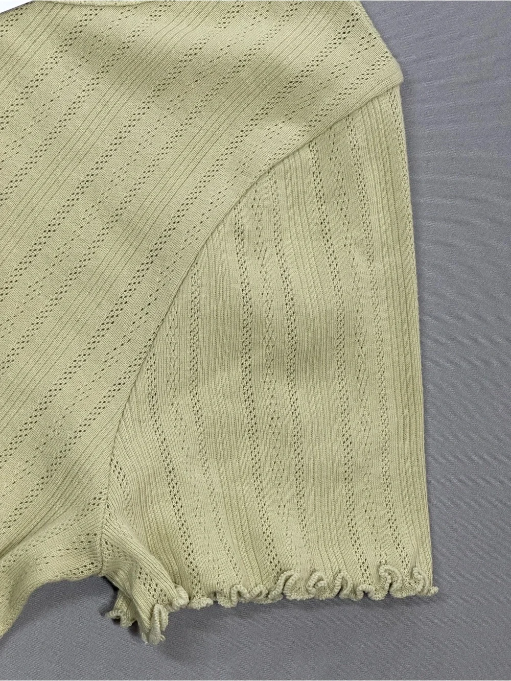 NWT J Crew Pointelle Short-Sleeve Knit Cardigan - Womens Small